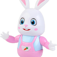 (Net) Robot Rabbit Walking Dancing Sing Electronic Bunny Music Robotic Animal  With LED Cute Electric Pet Toy Kids Birthday Gift