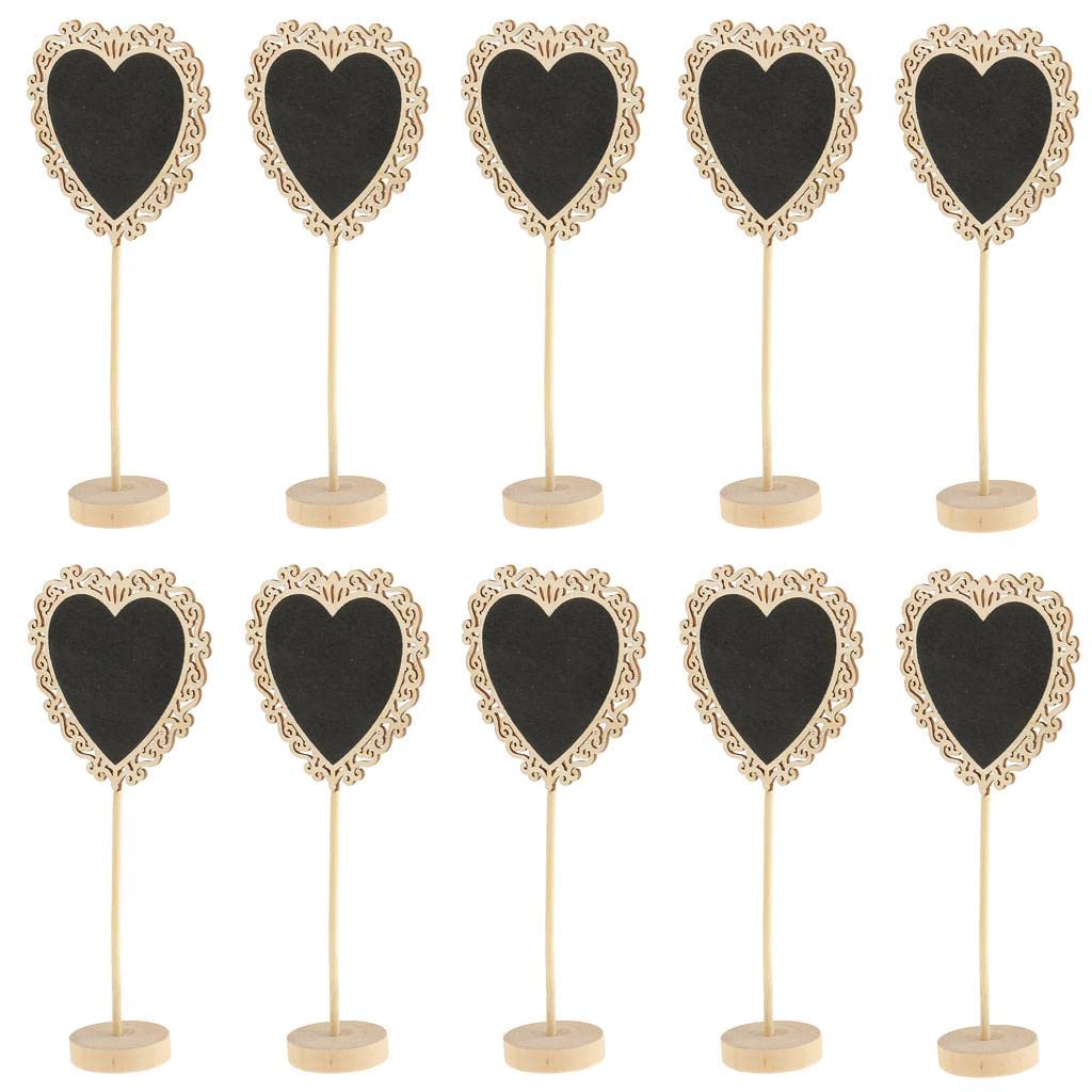 Heart Wooden Mini Floral Shape Chalkboard Blackboard