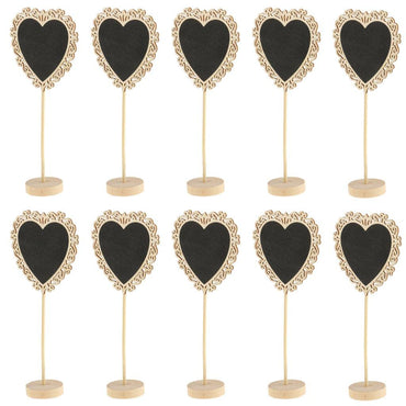 Heart Wooden Mini Floral Shape Chalkboard Blackboard