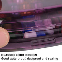 (NET) Portable Pill Dispenser Box 6 Compartments Pill Organizer Box for Medicines