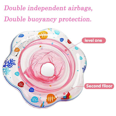 Double-Layer Airbag Baby Crystal Swimming Pool Ring Seat 70cm