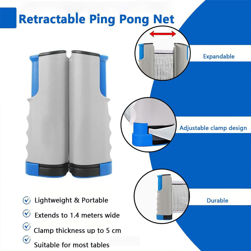 Retractable Table Tennis Net Plastic Strong