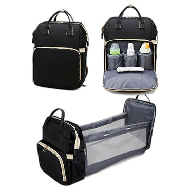 (Net) Large Baby Bag, Multi-functional Travel Back Pack, Anti-Water Maternity Nappy Bag Changing Bags 35*16*28CM