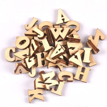 Wood Random Mix English Alphabet Decorative Letters