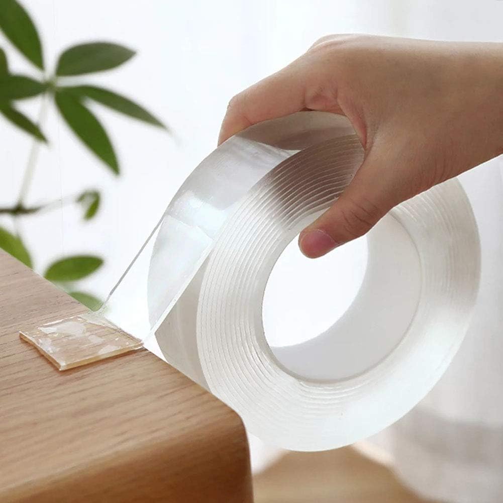 Double Sided Adhesive Tape 2cm x 3m  Multi-Function Removable Traceless Adhesive Tape Indoor Outdoor Adhesive Gel