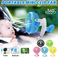 USB Mini Wind Power Handheld Clip Fan Portable Desk Table USB