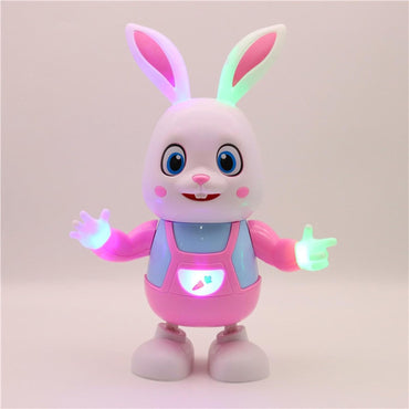 (Net) Robot Rabbit Walking Dancing Sing Electronic Bunny Music Robotic Animal  With LED Cute Electric Pet Toy Kids Birthday Gift