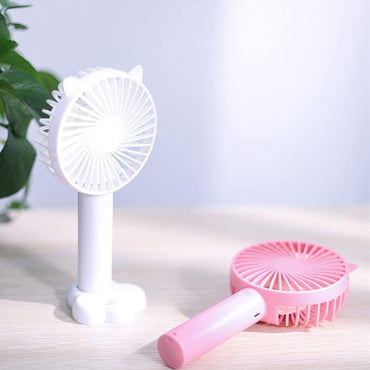 Cute Handheld Fan USB Portable Mini Ultra-quiet Fan Student Office Small Cooling Fan Travel Summer