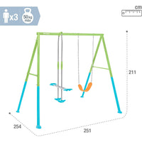 (Net) Intex  44120 Swing For children 2 pieces Face to Face swing Colors 251x254x211cm