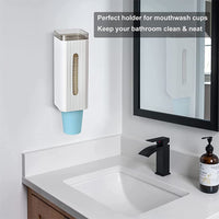 (net) Cup Dispenser, Wall Mount Bathroom Cup Holder