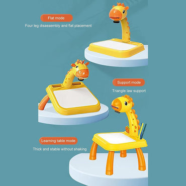 Kids Led Projector Drawing Table Toy Set Art Painting Board Table Light Toy Educational Learning Paint Tools Toys for Children