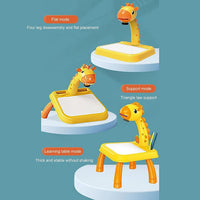 Kids Led Projector Drawing Table Toy Set Art Painting Board Table Light Toy Educational Learning Paint Tools Toys for Children