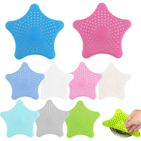 Silicone Drain Protector,( Set of 4 PIECES) Shower Hair Catcher with Strong Silicone Suction Cups Sewer DREN Filter Suitable for Shower Bathtubs Basins and Sinks