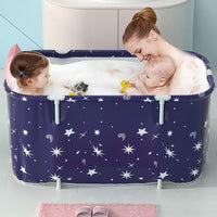 (net)Portable Bathtub Adult Non-Slip Portable Bathtub Foldable Soaking Bath Tub Barrel Adults Kids