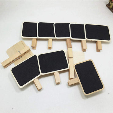 Mini Blackboard Clips Wooden 6 pcs