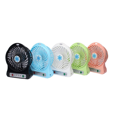 Portable Rechargeable Mini Fan LED Light