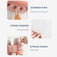 Wall Mounted Storage Rack, Nail Free Installation, Expanded Capacity