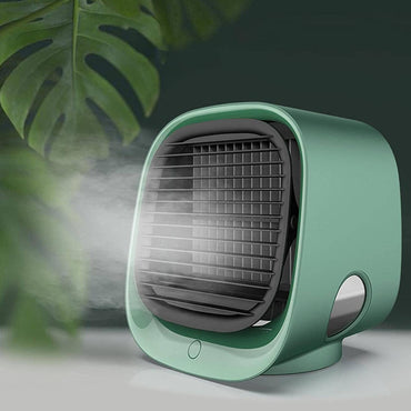(NET)Portable Air Cooler Conditioner Usb Rechargable Humidifier Purifier Room Cooling 3 Adjustable Speeds
