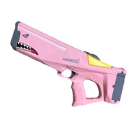 (NET) High Pressure Electric Water Gun Large Capacity Automatic Water Guns Shark Adult Kids Outdoor Beach Pool Summer Toys Watergun