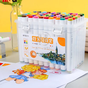 (NET) M&G Soft Brush Double-Tiptriangular Marker / 80 colors