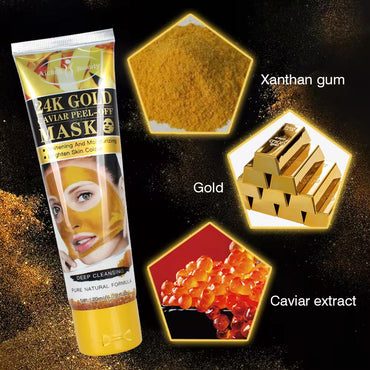 (NET) Aichun Beauty Whitening 24k Gold & Cavior Peeling Off Mask Cleansing Natural Facial  sk/219128