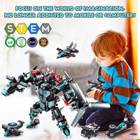 12-in-1 Robot Transform Car Building Block Toy - Educational Learning