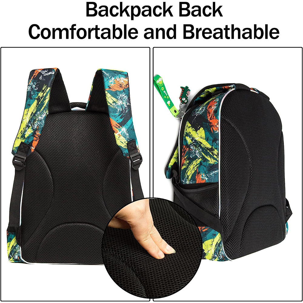 MOHCO Kids 17-inch Backpack Set With Lunch Bag & Pencil Case - Lightweight School Backpack For Elementary Boys & Girls