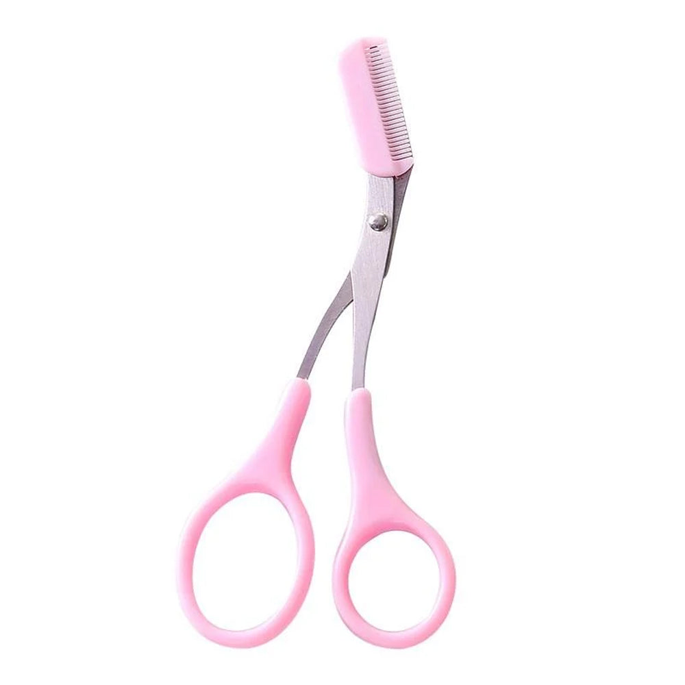 (NET) Stainless steel women's eyebrow scissors with eyebrow comb / 685853