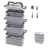 (NET) 1.8L Stainless Steel Leak-proof Lunch Box