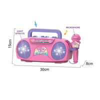Electronic Musical Microphone Kids Instrument Set - Pink Singing Machine Toy