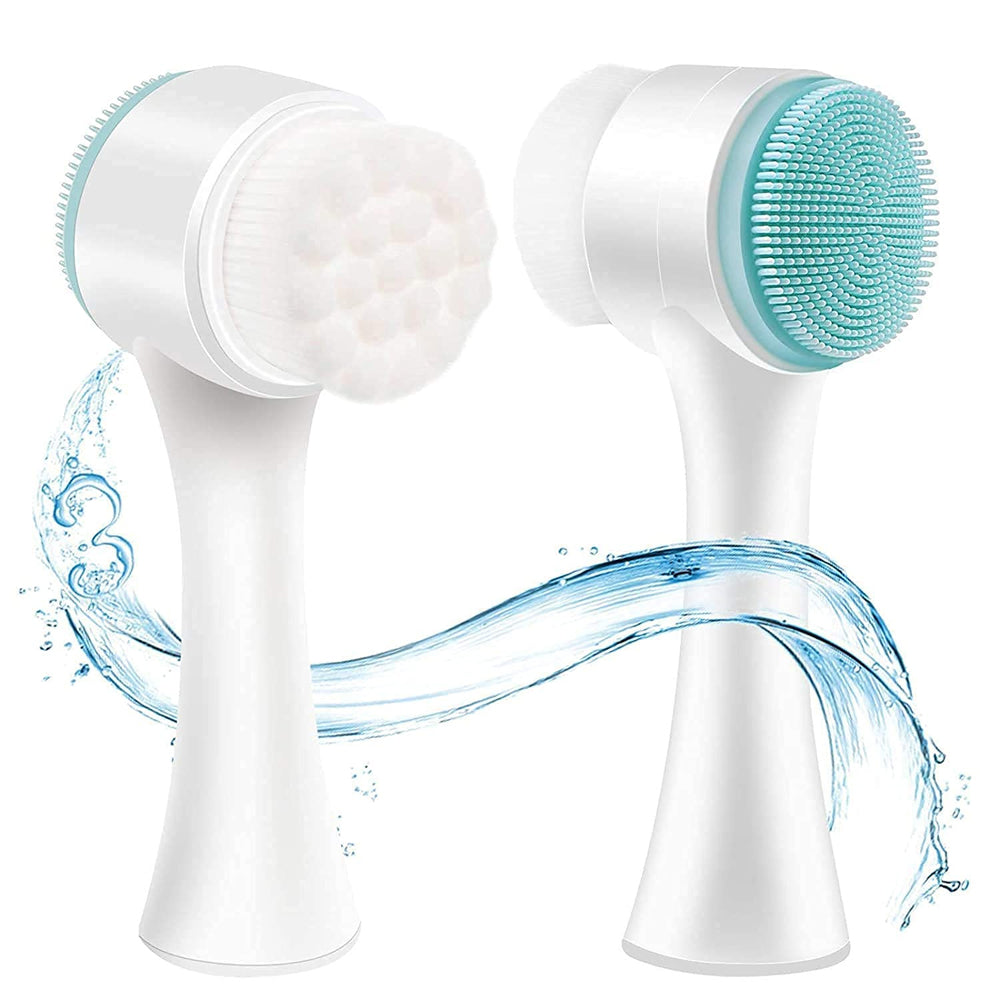 (NET) Double side Manual Facial Cleansing Brush