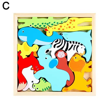 Versatile Wooden Toddler Jigsaw Puzzle Blocks
