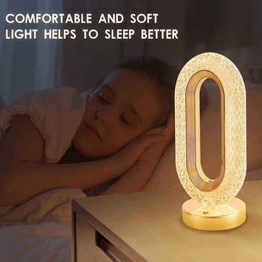 USB Oval Crystal Stand Night Lamp