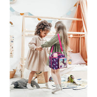 (NET) IvyH Girls Lunch Bag, Insulated Lunch Bag Unicorn Lunch Bag with Shoulder Strap Bottle Holder 3 Compartments PU Cooler Bag for Kids School Picnic Travel Purple / 22049-UP