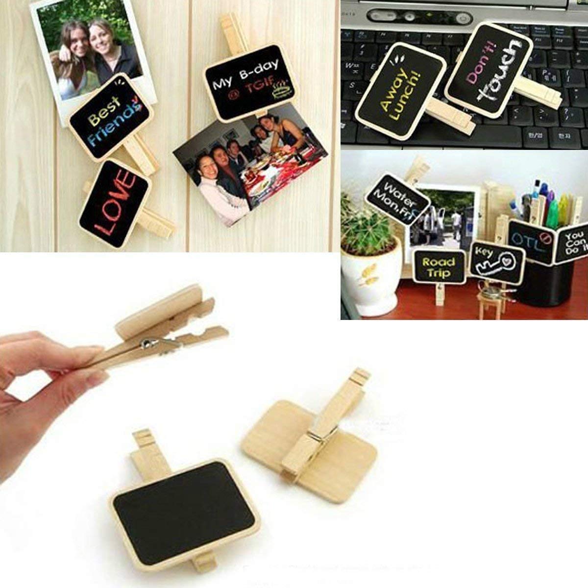 Wood Chalkboard with Blackboard Clip 2 pcs