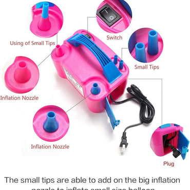 (NET) Electric Inflator Double Hole Inflatable Balloon Pump Machine Fast Aerated KM-1