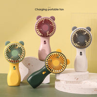 Rechargeable Mini Fan - Portable Cartoon USB Air Cooler with Adjustable Speed