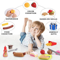 Fast Food Toys Play Food Toy Set Kitchen Pretend Play Accessories Toy