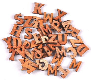 Wood Random Mix English Alphabet Decorative Letters