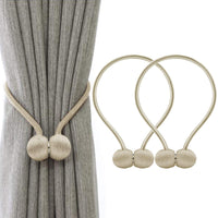 (net) Magnetic Curtain Tiebacks Curtain Clips Rope Holdbacks Curtain Weaving Holder Buckles For Home Office Decorative 1 piece