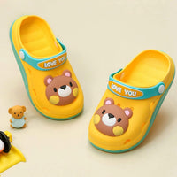 Yellow Bee Cute Bear Clogs for Boys