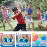 (NET) Reusable Water Balloons, Quick Fill Self-Sealing Water Bombs