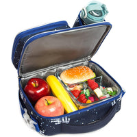 (NET) Astronaut Insulated Lunch Bag With Snack Pocket Bottle Holder Leakproof Reusable / 22049-A