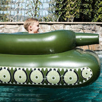 (net)Tank Pool Float Gaint Inflatable Swimming Ring with Water Gun