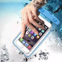 (NET ) Dry Bag Waterproof Pouch 7 inch Combo Case Cover Dust Proof Touch Sensitive Compatible For Rain Rainy Swimming Cycling Cellphone Mobile Bike Underwater