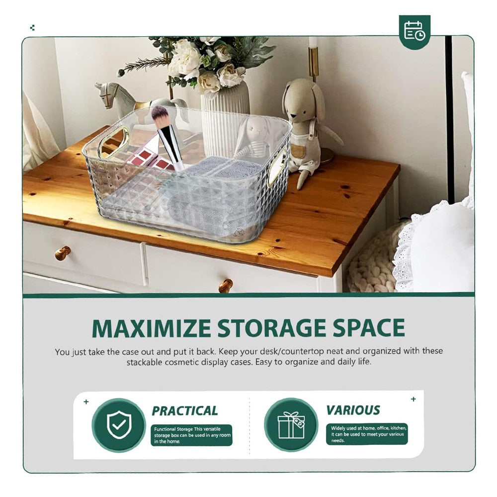 (Net) Multi-Purpose Plastic Bin Organizer Container - Your Ultimate Solution for Neat and Tidy Spaces