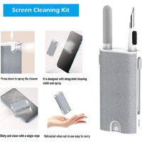 (NET) 5 in 1 Electronics Cleaning Kit  Multifunctional Bluetooth Earphone Cleaning Tool for Computer Cameras, Lenses, Mobile Phones