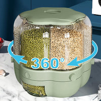 (NET) 6-Compartment Grain Storage Container