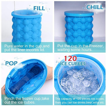 Wishbone Silicone Ice Bucket Mold for Home Cafe Parties Restaurants Buffets Chilling Whiskey and Crushed Ice Maker