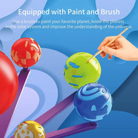 Solar System Model DIY Kit Planetary Projector with 8 Planets Paint and Brush Projection Function STEM Astronomy Arts Science Educational